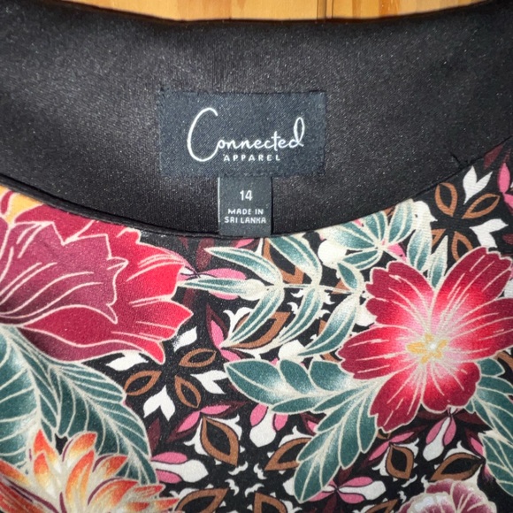 Connected Apparel Floral Print Midi Dress - Picture 2 of 4